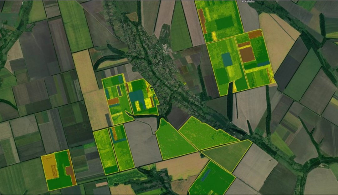 Satellitenbild, Flurstücke, Anbau